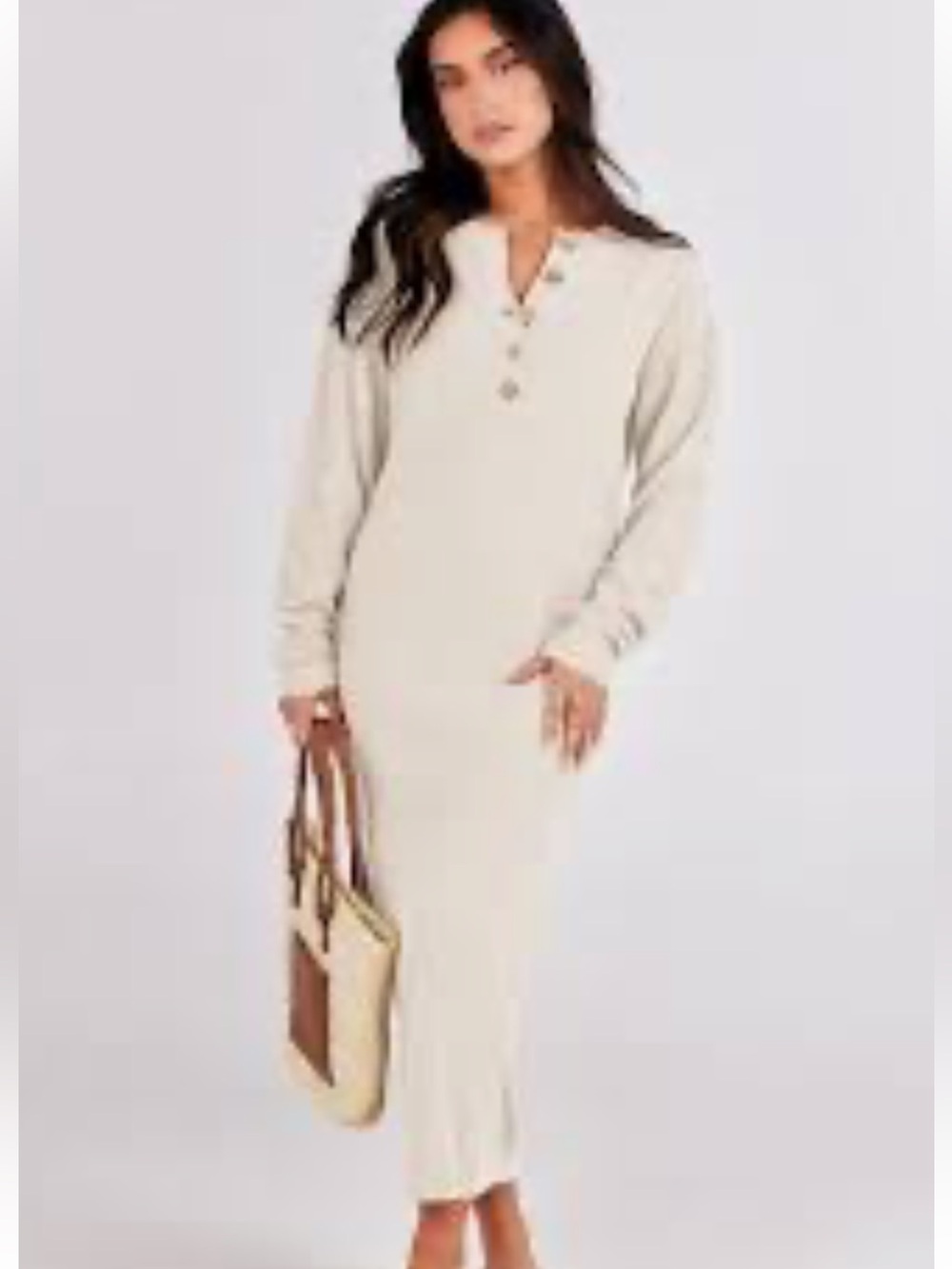 Free People Beach knit Henley Dress  Small